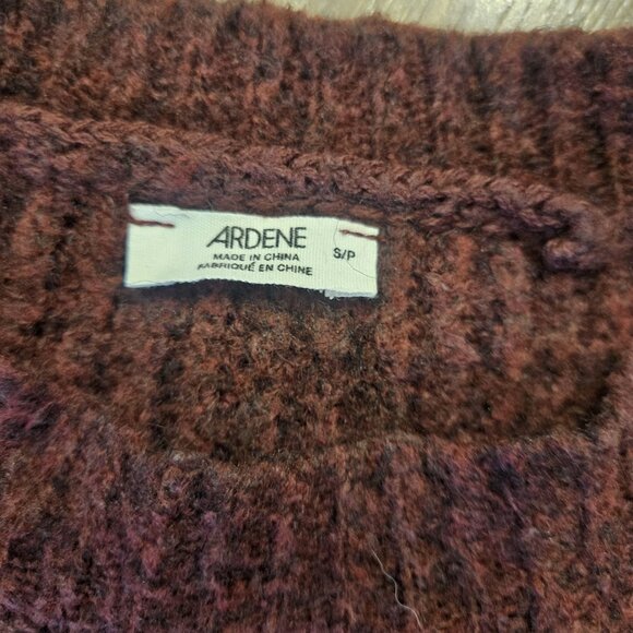 💥$5 ADD ON - Ardene Women's Burgundy Knit Chunky Oversize Comfy Sweater Size S - Picture 8 of 10